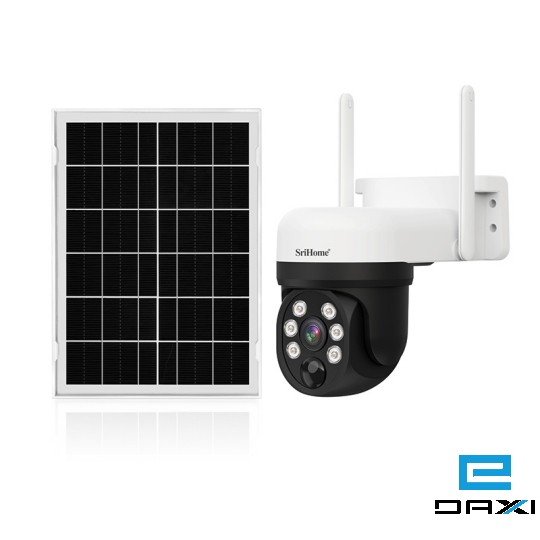 სამეთვალყურეო კამერა მზის პანელით 4MP WiFi, SriHome DH006, IP65, Two-way audio