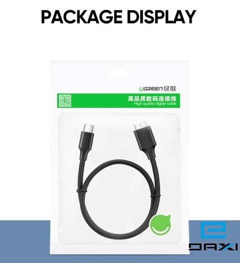 USB კაბელიUS312 UGREEN (20103)USB-C to Micro B Cable M/M 1m (Black)