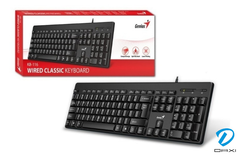 კლავიატურა, KB-116, Genius Smart Keyboard USB Black