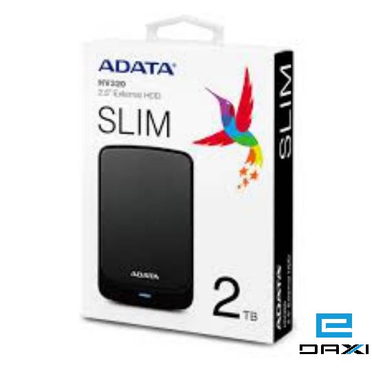 მყარი დისკი USB HDD 2TB, ADATA, AHV320-2TU31-CBK, Portable HDD, ADATA HV320-2TB, USB 3.1-COLOR BOX BLACK
