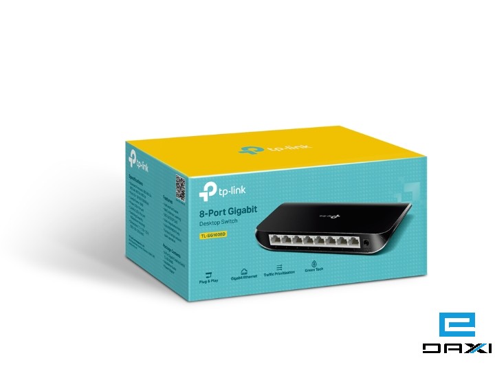 ქსელის გამანაწილებელი არამართვადი სვიჩი, 8 Port Gigabit Desktop Switch TL-SG1008D, TP-Link