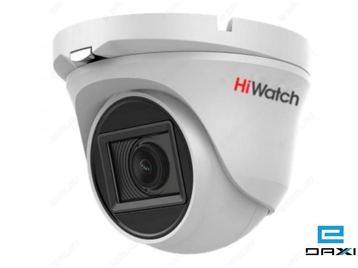 ანალოგური სამეთვალყურეო კამერა მიკროფონით, 2MP Hiwatch, DS-T203A, 2.8mm, HD TVI/AHD/CVI/CVBS, Turret, Fix, IR20m, Mic