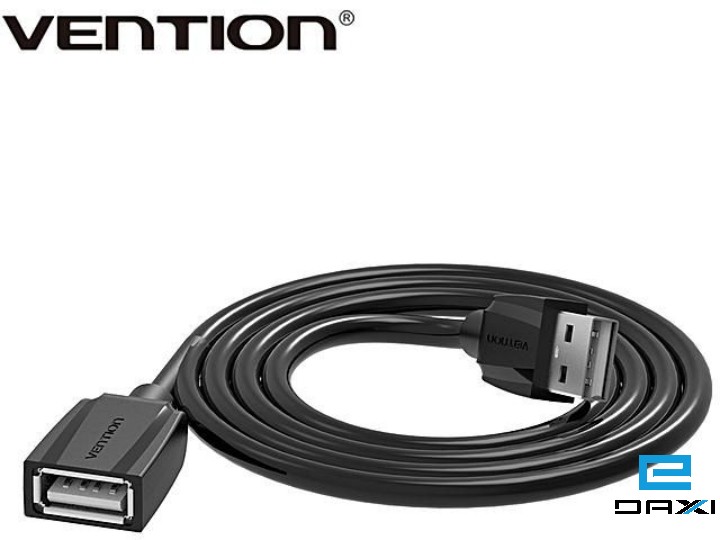 USB დამაგრძელებელი, 3M Black, VAS-A44-B300 VENTION USB2.0 Extension Cable