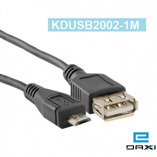 გადამყვანი, USB 2.0 A female to micro B 5Pin male cable, KDUSB2002-1M, CU ,1M
