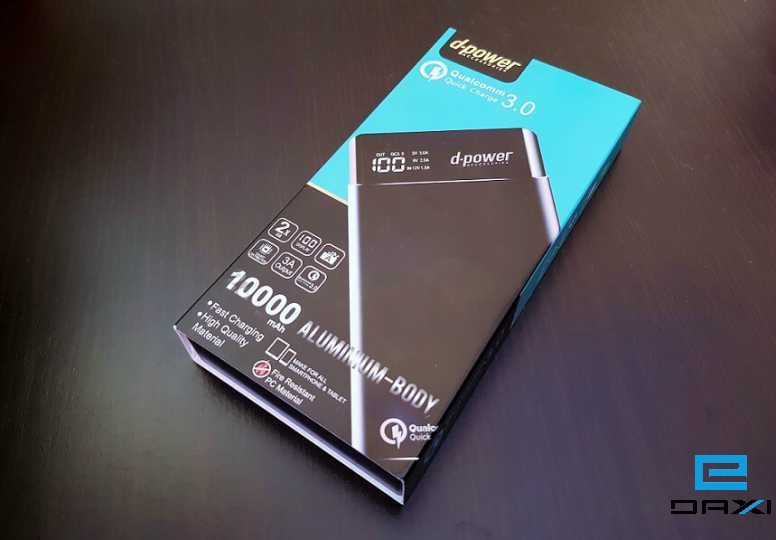 ელ. ენერგიის ბანკი, d-power, Power Bank, 10000ma, 2USB out