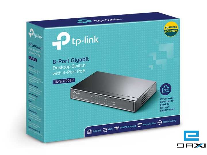 არამართვადი სვიჩი, TL-SG1008P, TP-Link, with 4-Port POE