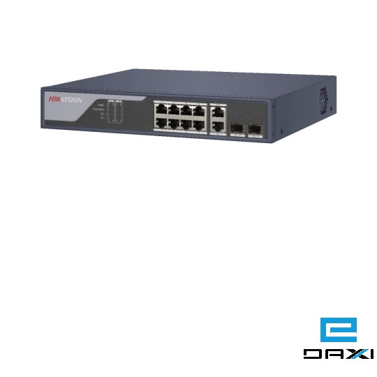 არამართვადი POE სვიჩი, 8 POE + 2 Gigabit + 2 SFP Port, Hikvision DS-3E1310P-SI