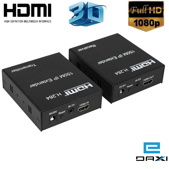 HDMI Extender, 1150HD, 150M Full HD 1080P (Tx + Rx) Ethernet TCP/IP/CAT5e/CAT6/7 Ethernet LAN Switch Support