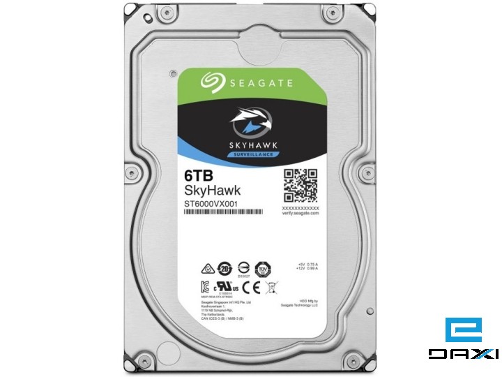 მყარი დისკი HDD 6TB, Seagate Skyhawk ST6000VX001, 3.5 SATA 5400RPM 6GB/S 256MB
