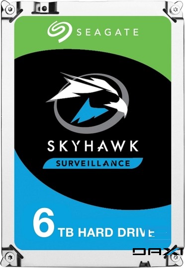 მყარი დიკსი HDD 6TB, Seagate SkyHawk ST6000VX008, 5400U/Min 256MB SATA III 3.5 " Inch