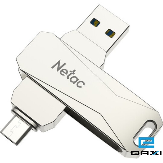 USB მეხსიერება 256GB, Netac NT03U782C-256G-30PN, U782C USB3.0+TypeC Dual Flash Drive