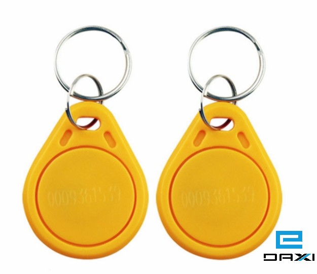 ფერადი ბრელოკი ჩიპით, RFID Keyfob Tags 125KHz, TK4100 Chip, HC-KF-03 Red