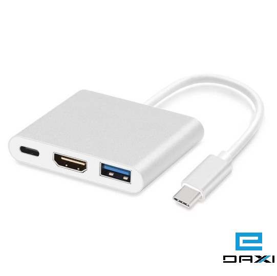 3 in 1 Type C Hub (HDMI4K30Hz + USB3.0 + PD100W