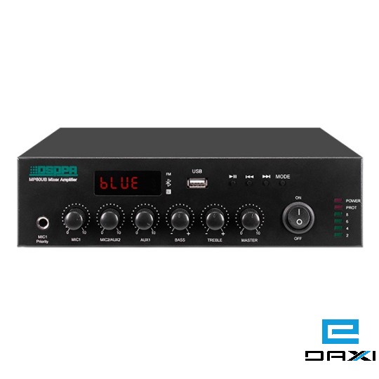 ხმის გამაძლიერებელი 120W MP120UB, USB/FM/Bluetooth/EMC/MIC1>AUX1/AUX2/MIC2