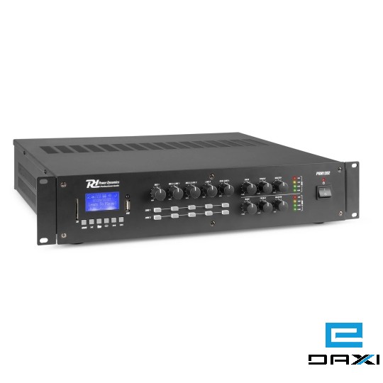 ხმის გამაძლიერებელი 100V 2-Zone Matrix Amplifier 2X 120W, Power Dynamics PRM1202