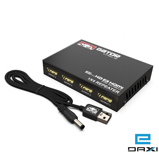 გადამყვანი, HDMI Splitter Repeater Mirror HUB Box 2.0 Cable Repeater Mirror Splitter Amplifier 3D 1 In 4 Out 4K