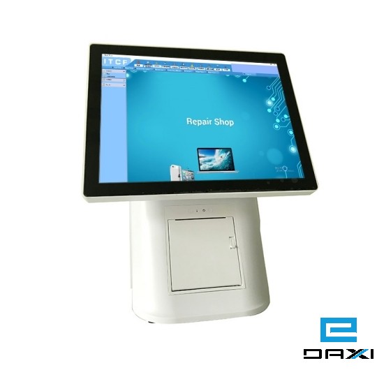 All In One POS 15inch capacitive touch, ITCF-199TP, J1900 CPU, 4GB RAM, 64GB SSD White