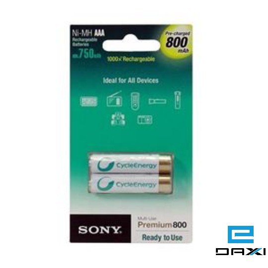 Sony Pre-Charged Batteries, NH-AAA-B2KN, 2AAA 800MAH (010161)