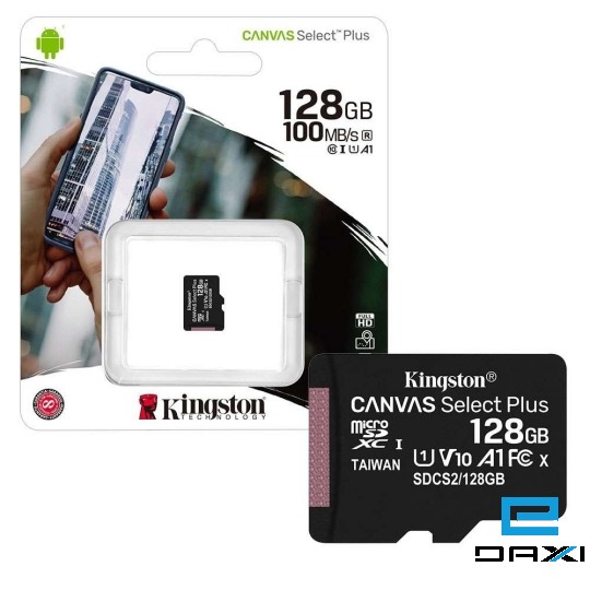 მეხსიერების ბარათი, Kingston 128GB SDCS2/128, MicroSD Full HD
