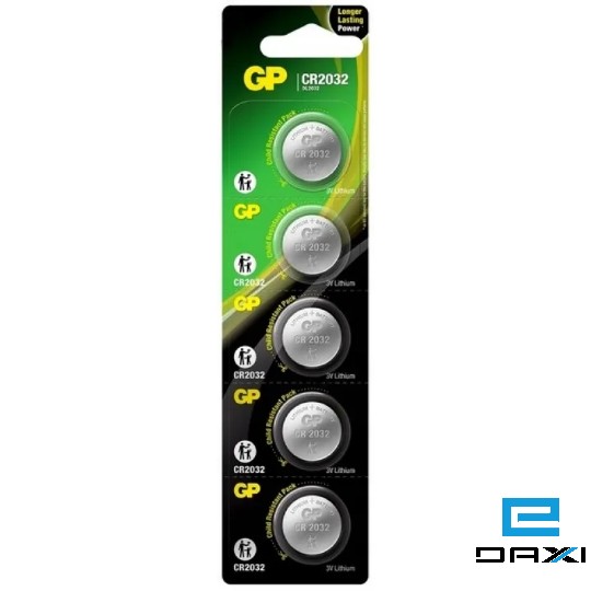 ელემენტი 3v Lithium Battery CR2032, GP CR2032-CPU5, GPPBL2032188