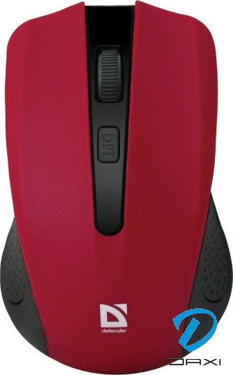 თაგვი, MM-935, Defender Wireless optical mouse Accura,4 buttons, 800-1600 dpi, RED