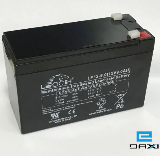 აკუმულატორი, 12V 9Ah, LP12-9A, LEOCH Rechargable Battery