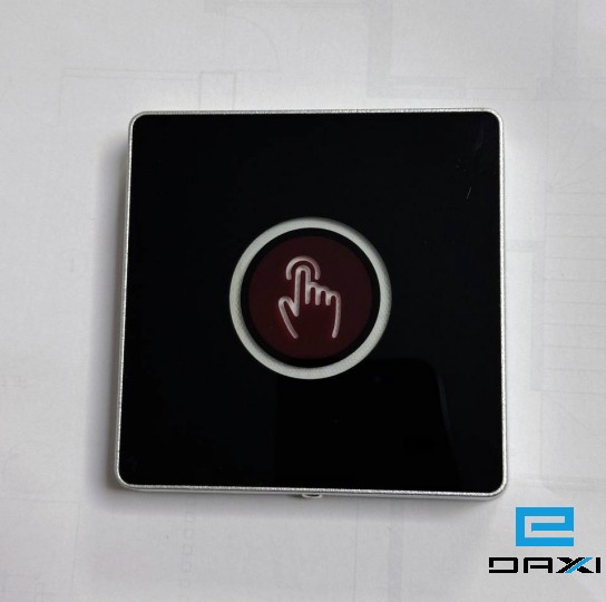 კარის გამრები სენსორული ღილაკი განათებით, ACM-K4A/B-R Contactless Hand Wave Sensor Switch Button. DC12-24V; Standby: blue light (standard) Actived: green light