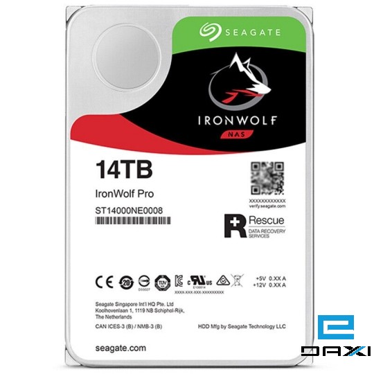 მყარი დისკი HDD 14TB, Seagate IronWolf Pro ST14000NE0008 7200RPM 3.5 SATA NAS HDD WARRANTY (185329053094)