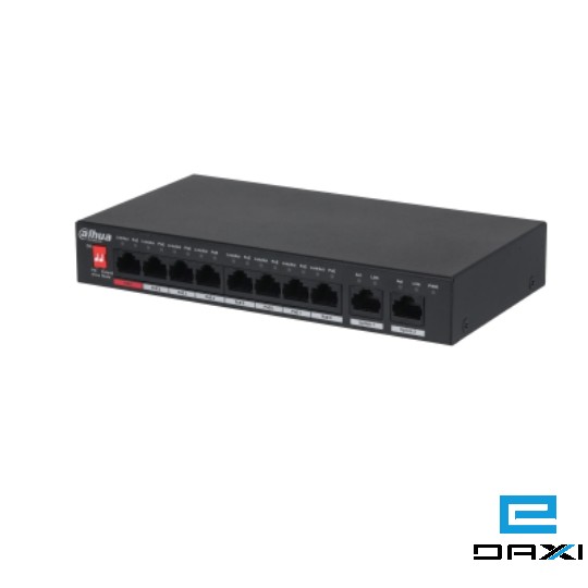 ქსელის გამანაწილებელი Switch, Dahua 10 Port, PFS3010-8ET-96, 8x POE 96W