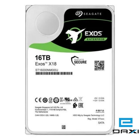 მყარი დისკი HDD 16TB, Seagate/Dahua Exos X18 ST16000NM000J, SATA 3.0-600