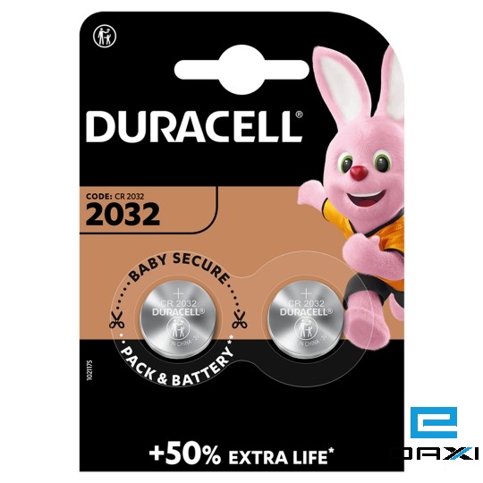 ელემენტი Duracell DL/CR 2032, 3V, 2032 2 Pack, 054967