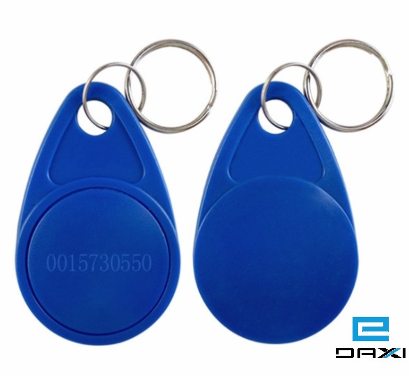 ფერადი ბრელოკი ჩიპით, RFID Keyfob Tags 125KHz, TK4100 Chip, HC-KF-04 Blue