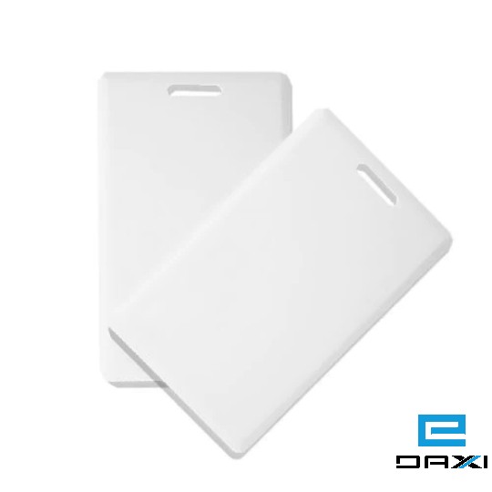 პლასტიკური ბარათი ჩიპით, RFID White Clamshell Card 13.56MHz, F08 Chip